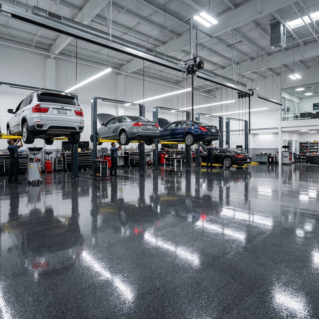 Auto shop floor coating